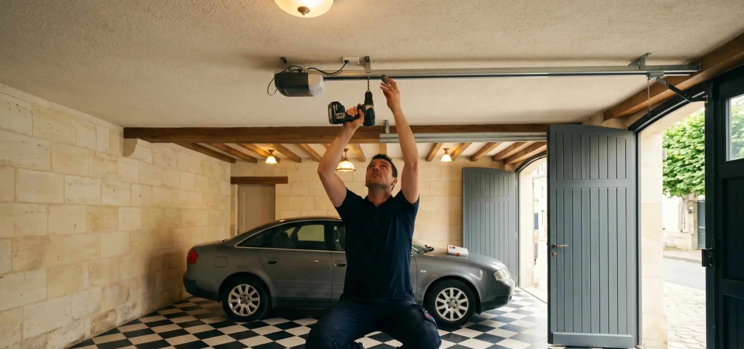 Motorisation de porte de garage à Versailles