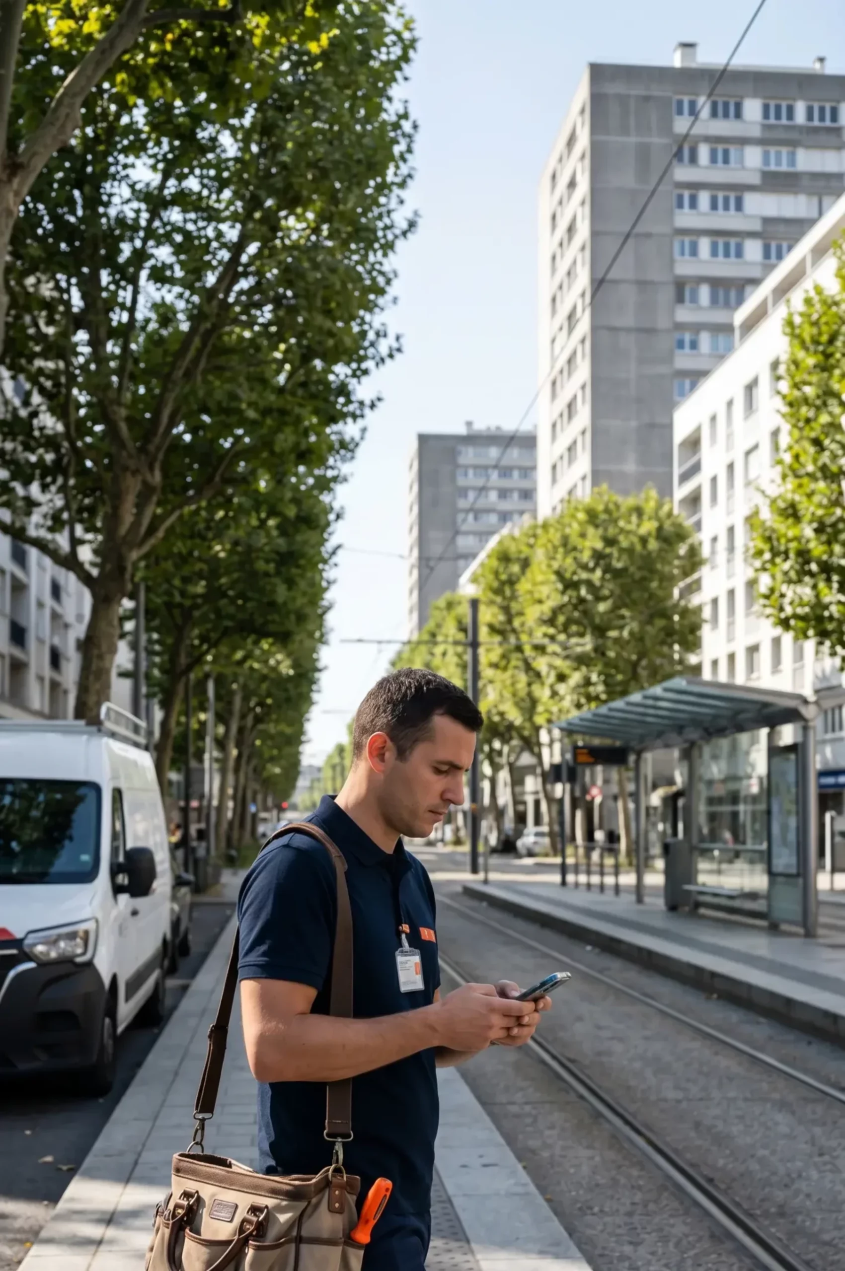 Technicien DB Assistance réparant une porte de garage à Vélizy-Villacoublay
