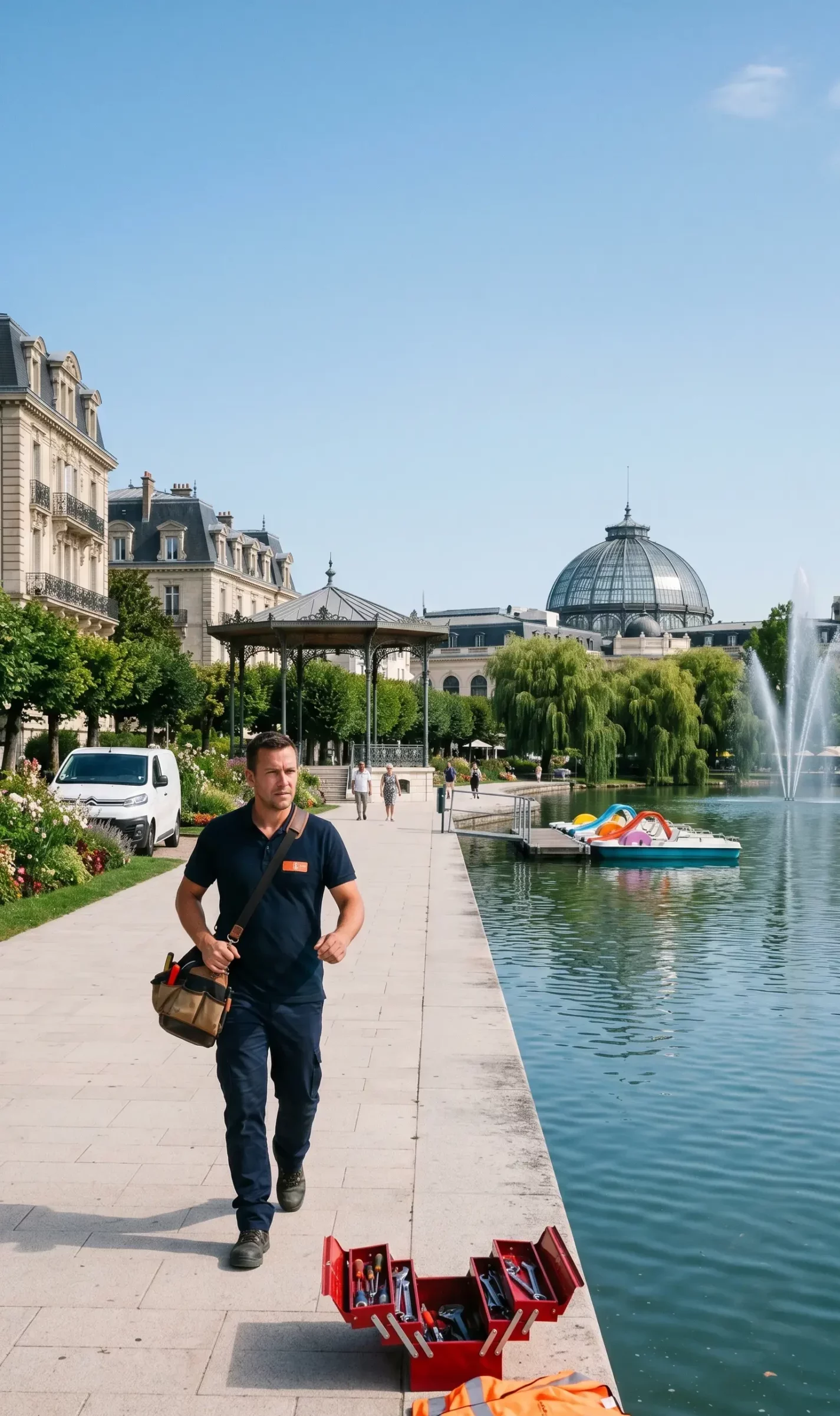 Technicien DB Assistance réparant une porte de garage à Enghien-les-Bains