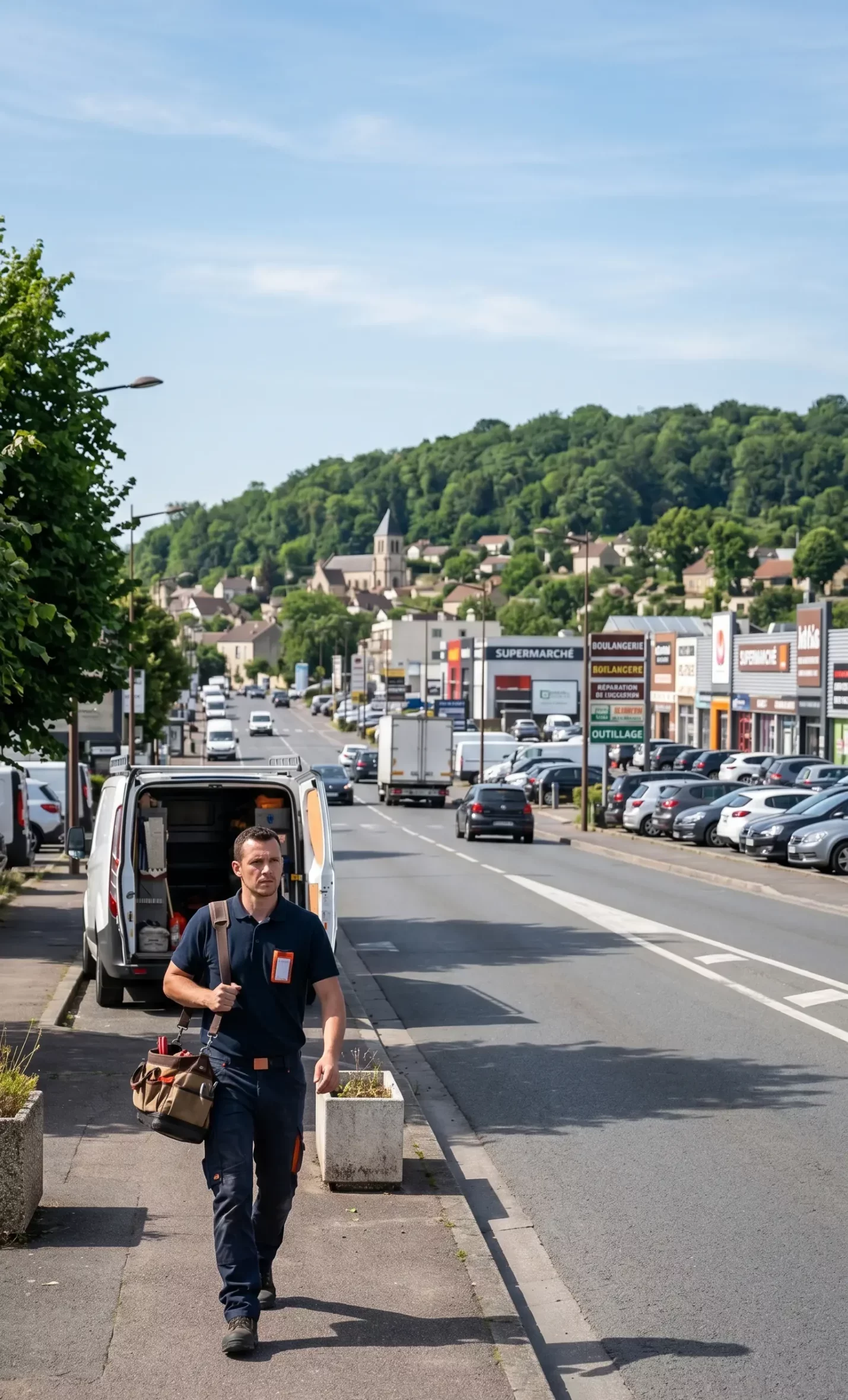 Technicien DB Assistance réparant une porte de garage à Montigny-lès-Cormeilles