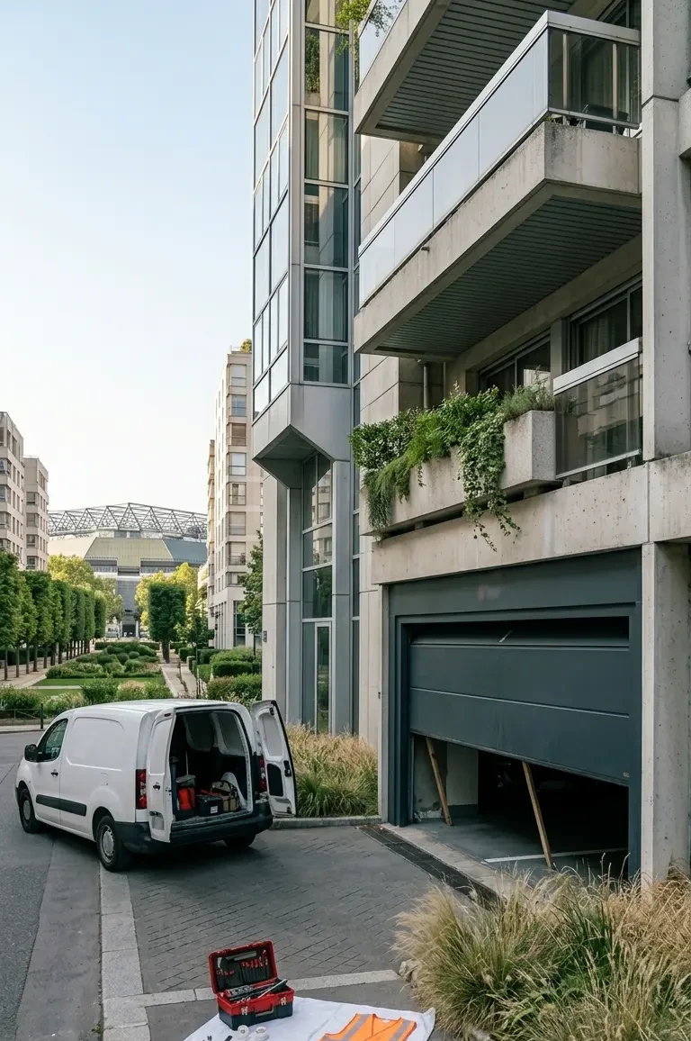 Dépannage porte de garage à Paris 12e (75012) · intervention rapide DB Assistance