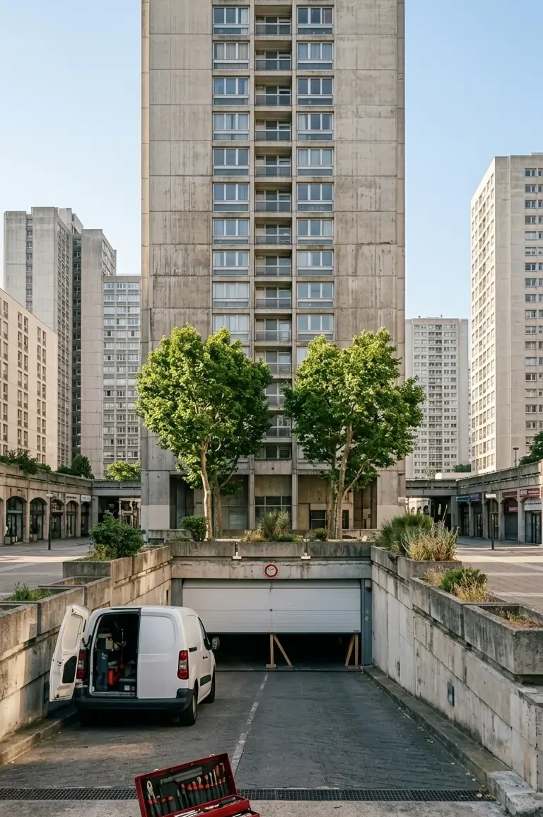Dépannage porte de garage à Paris 13e (75013) · intervention rapide DB Assistance