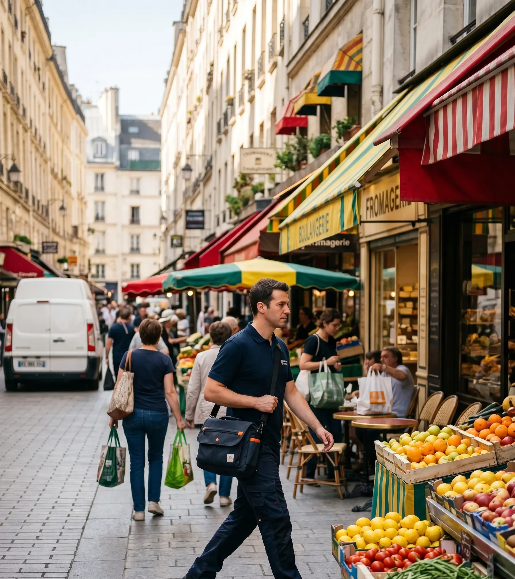 Technicien DB Assistance réparant une porte de garage à Paris 2e