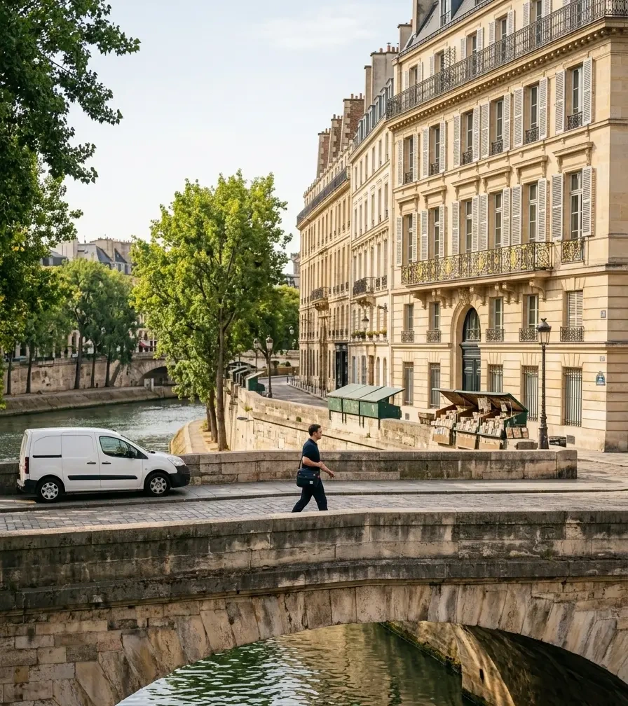 Technicien DB Assistance réparant une porte de garage à Paris 4e