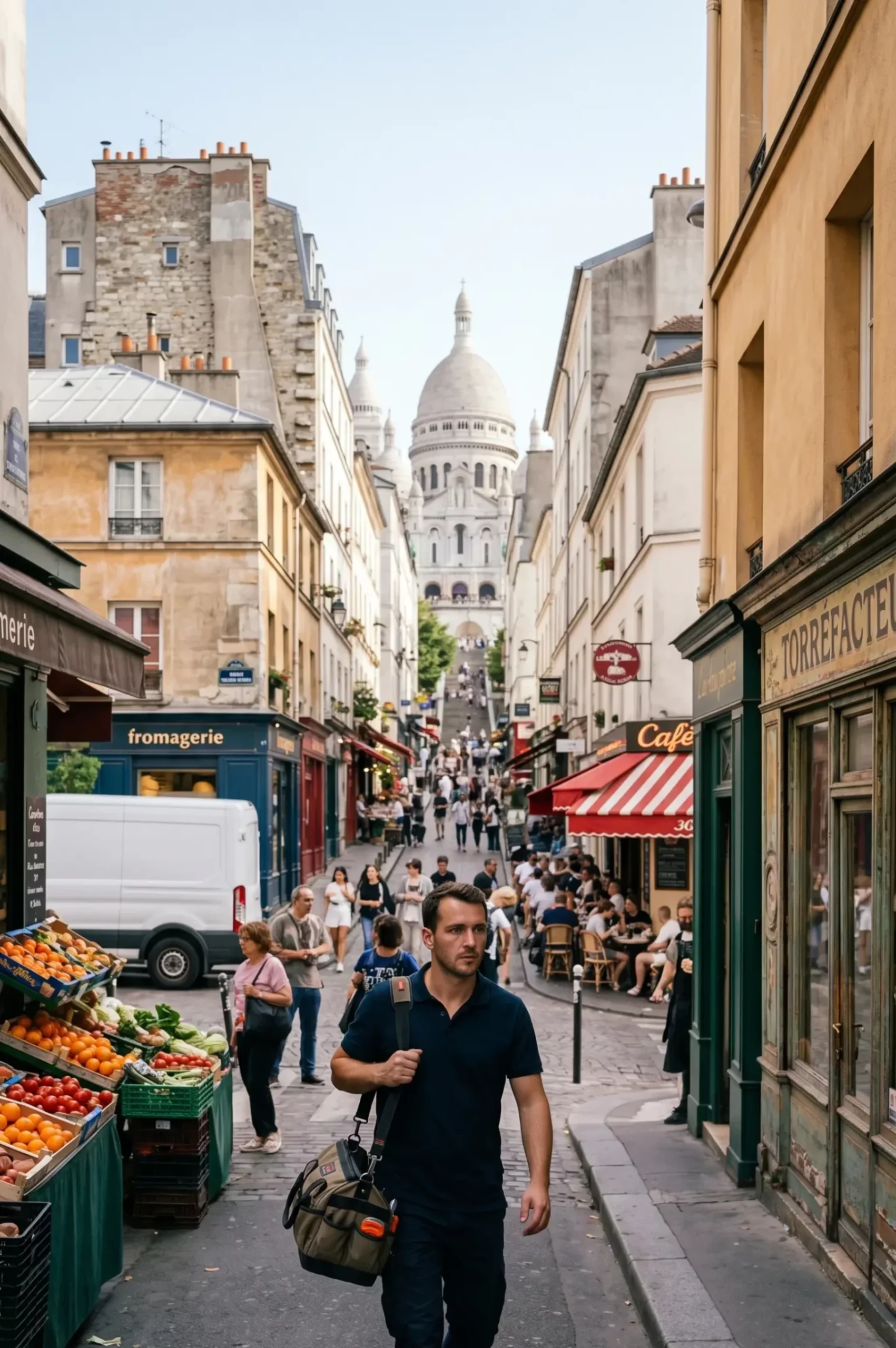 Technicien DB Assistance réparant une porte de garage à Paris 9e