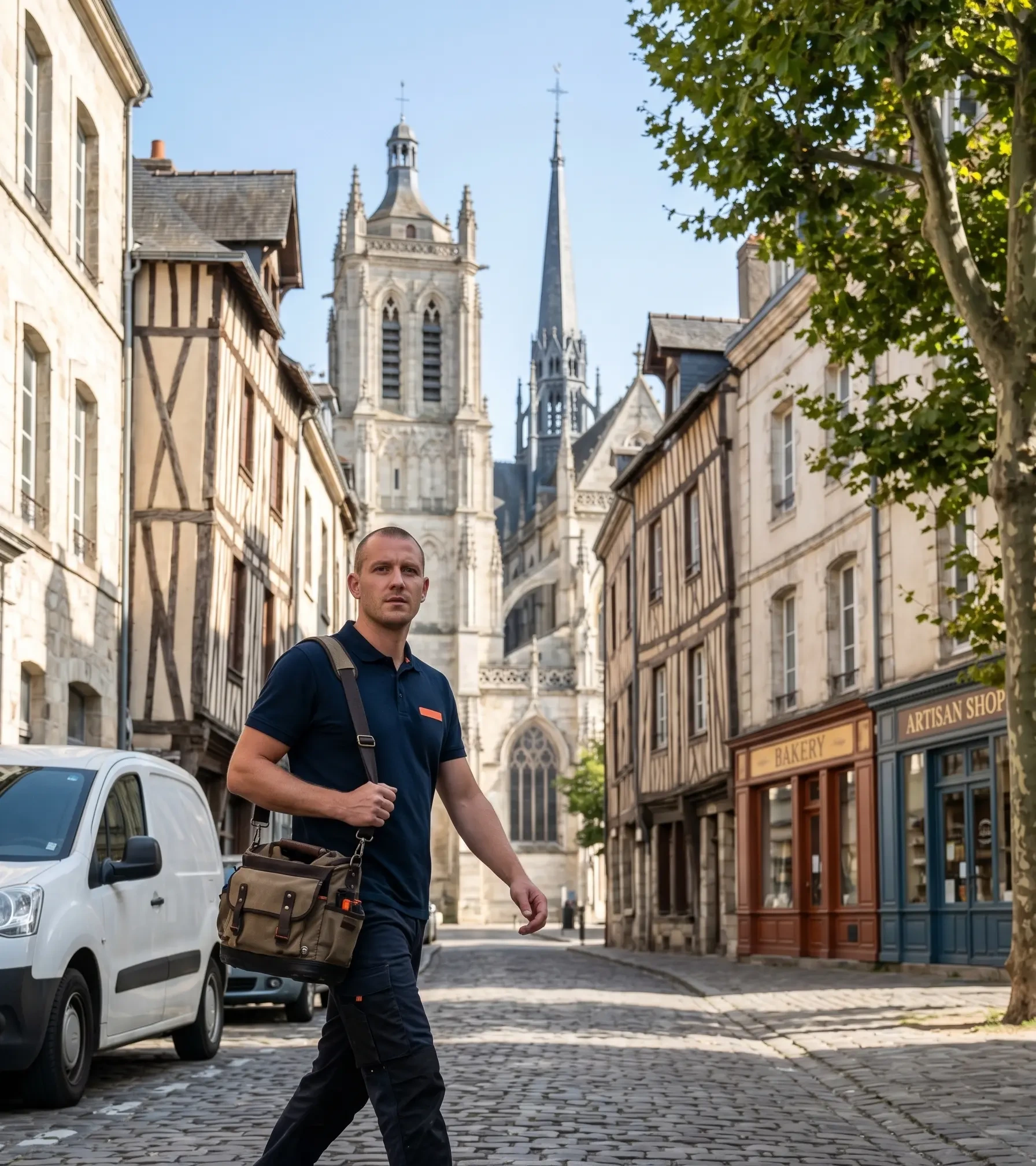 Technicien DB Assistance réparant une porte de garage à Poissy