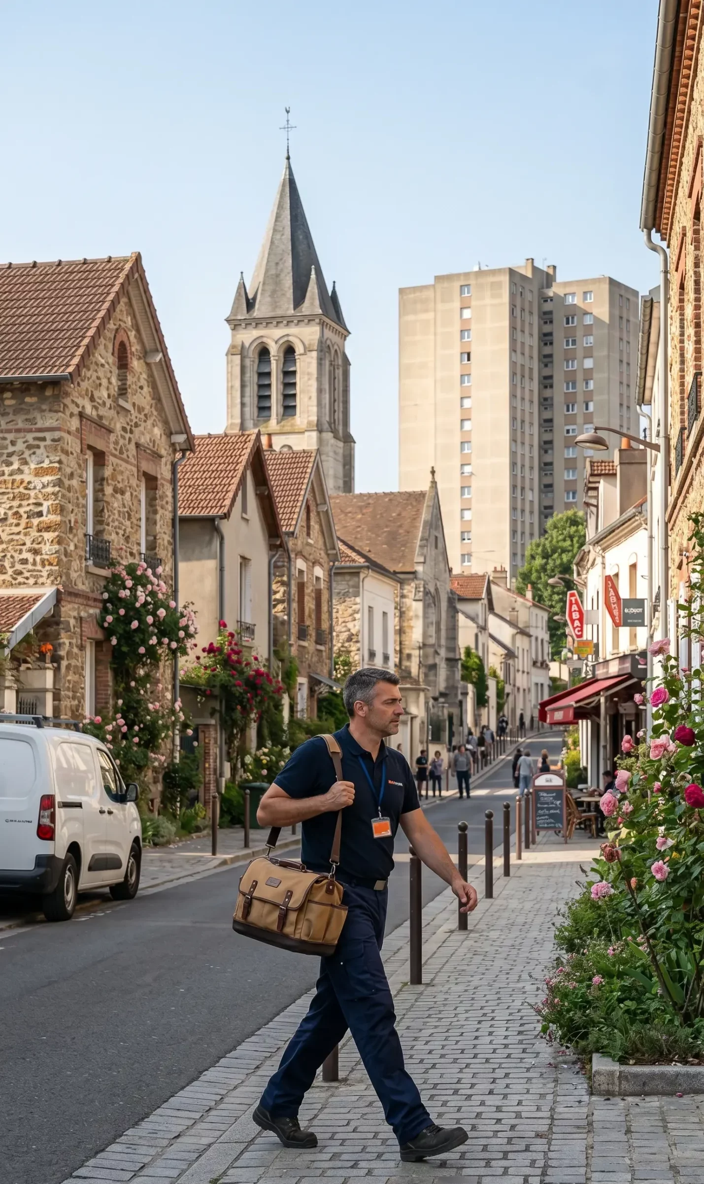 Technicien DB Assistance réparant une porte de garage à Villiers-le-Bel