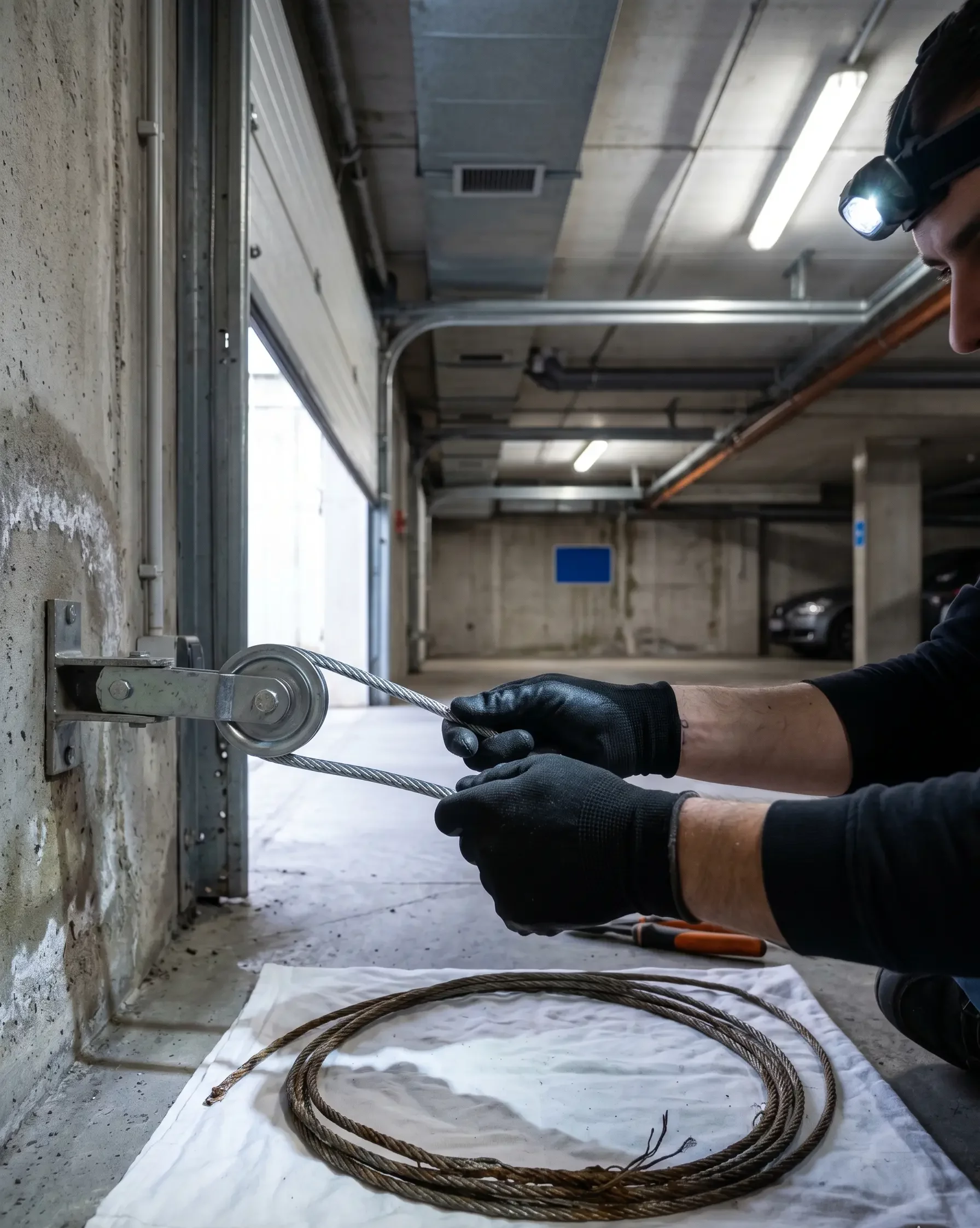 Intervention récente de réparation de porte de garage à Saint-Ouen-l'Aumône (95310)