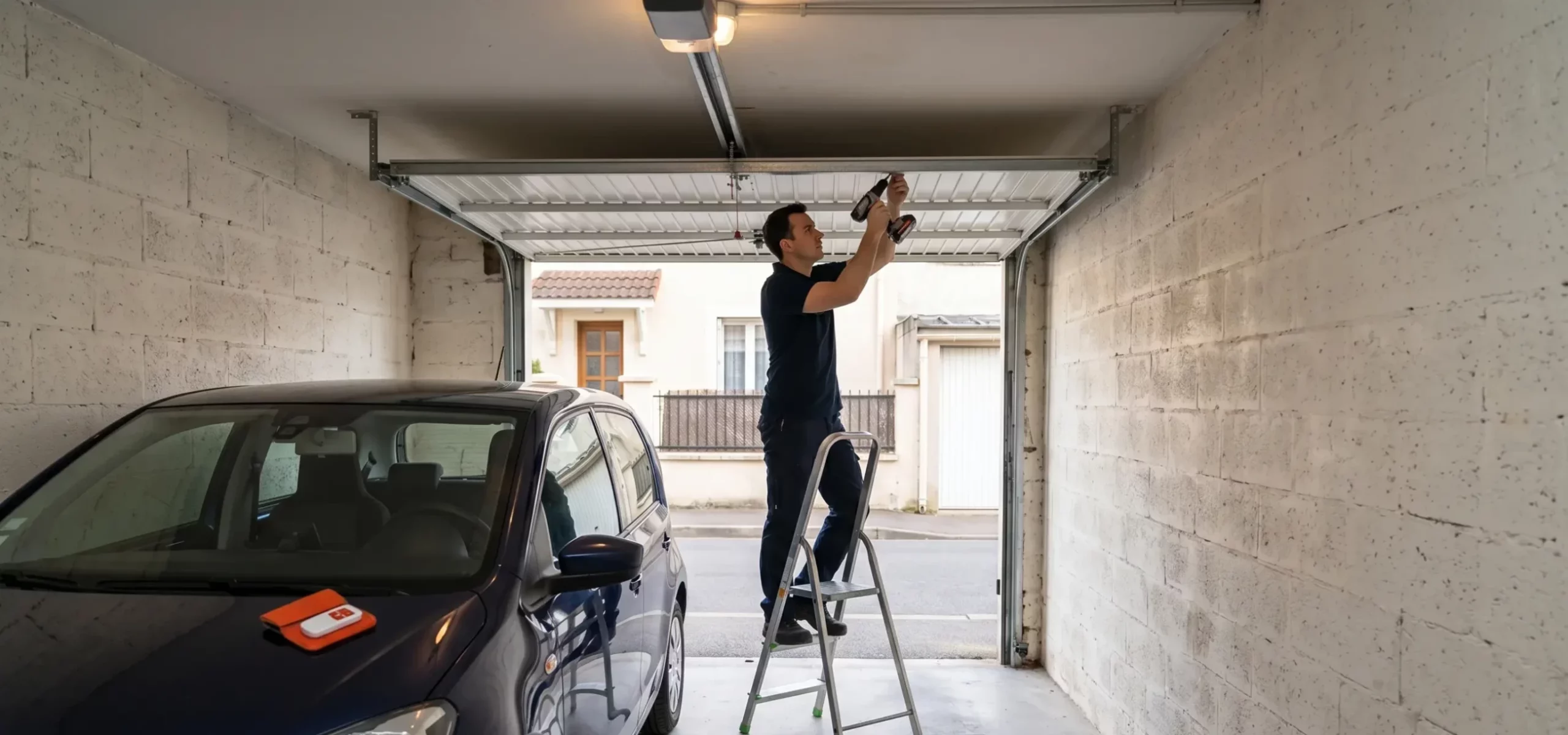 Motorisation de porte de garage à Houilles
