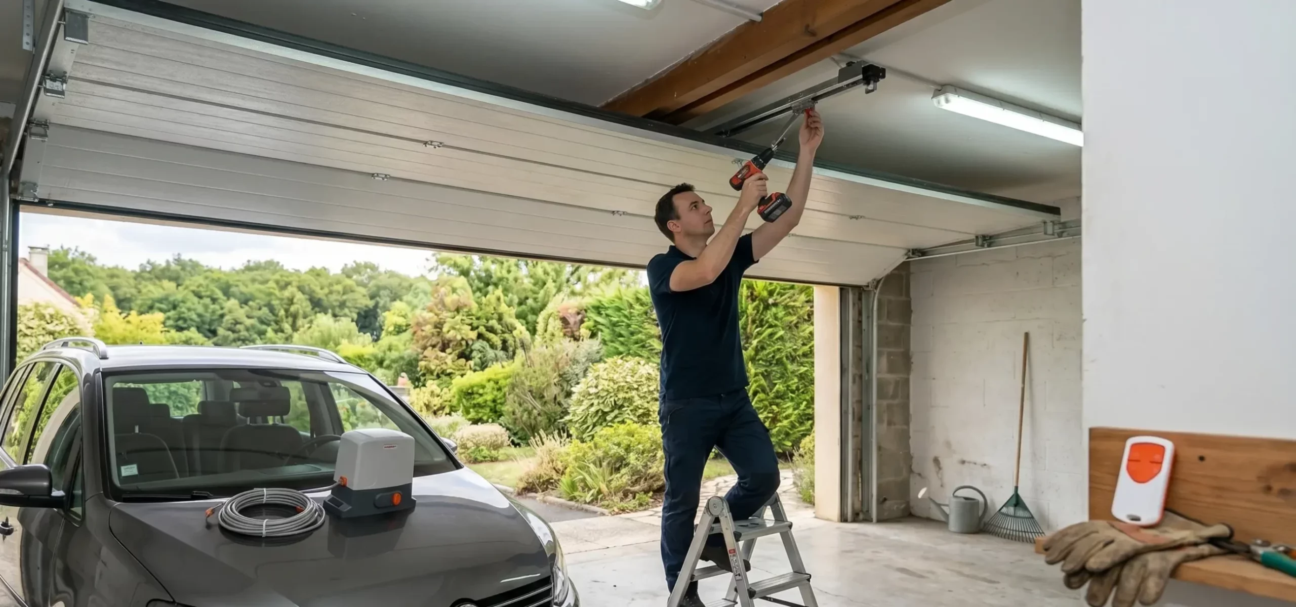 Motorisation de porte de garage à Maurepas