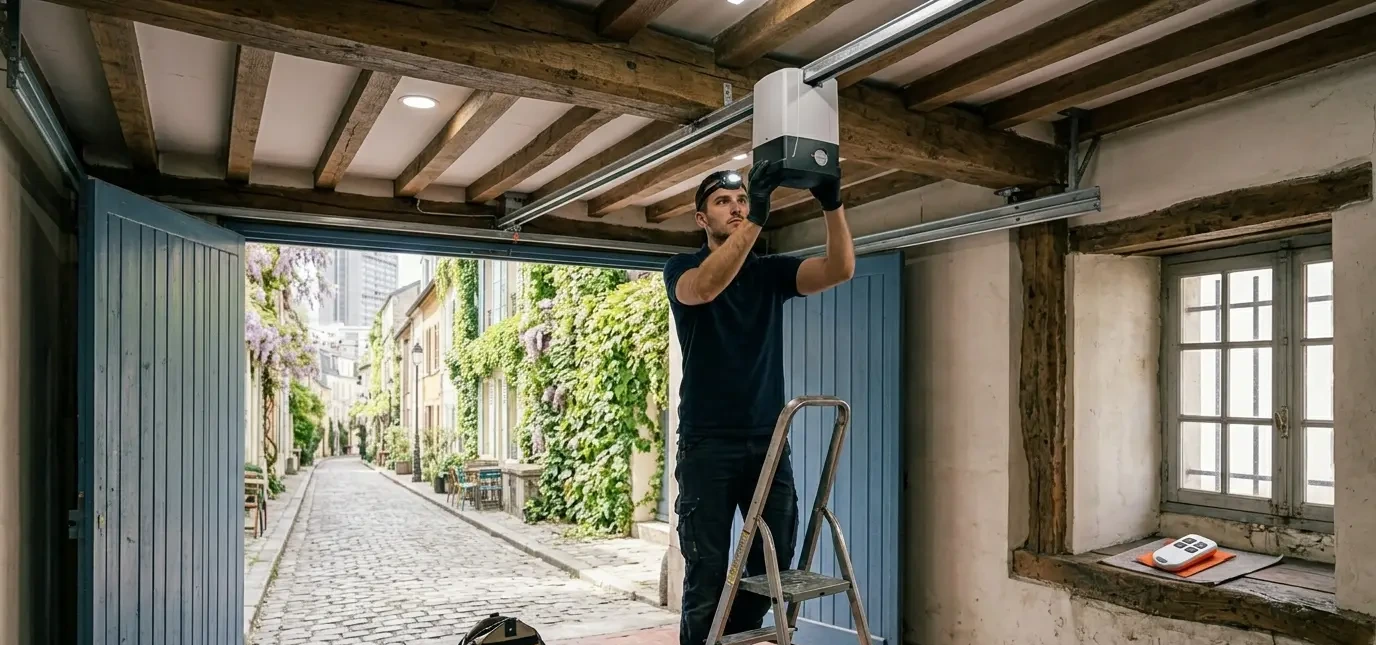 Motorisation de porte de garage à Paris 13e