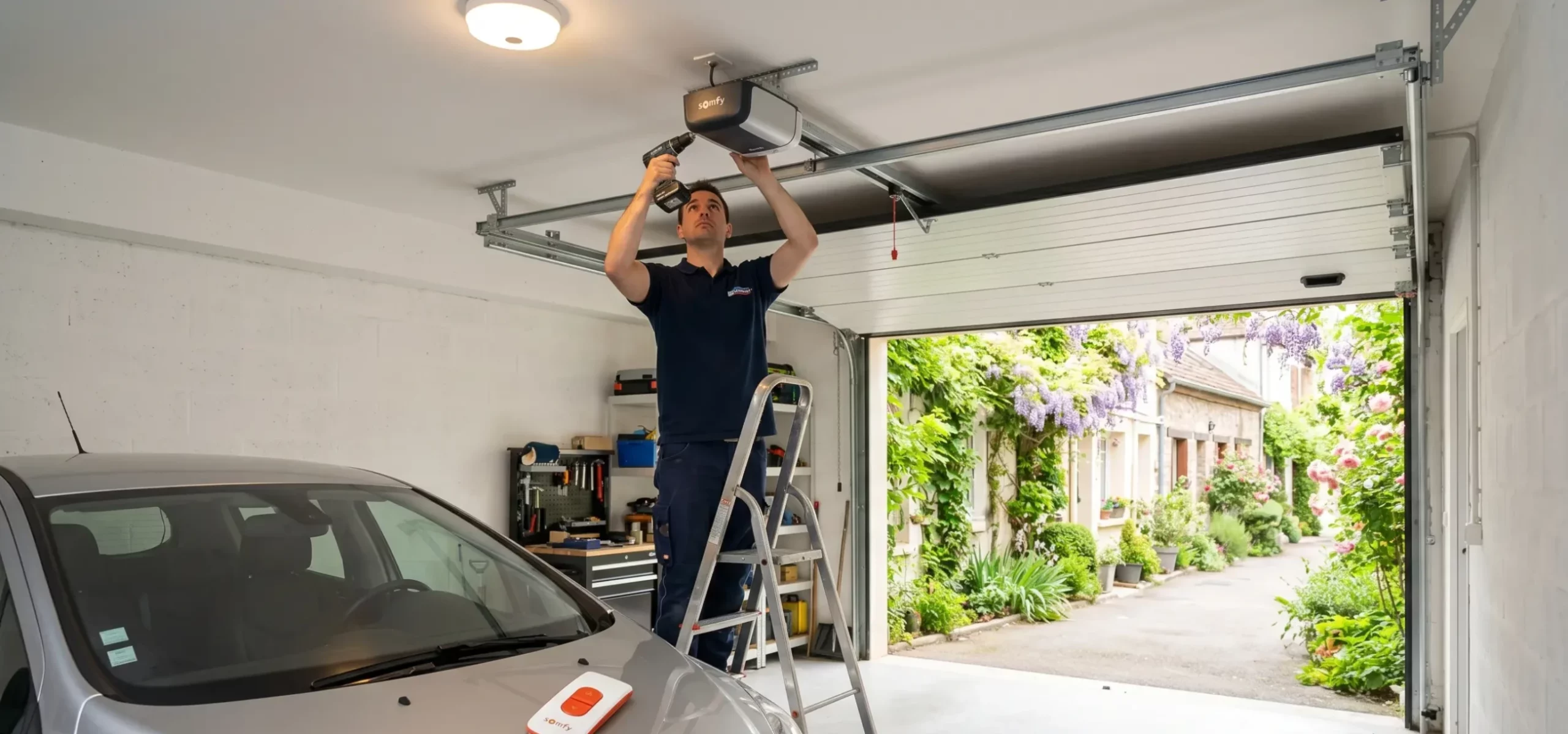 Motorisation de porte de garage à Paris 15e