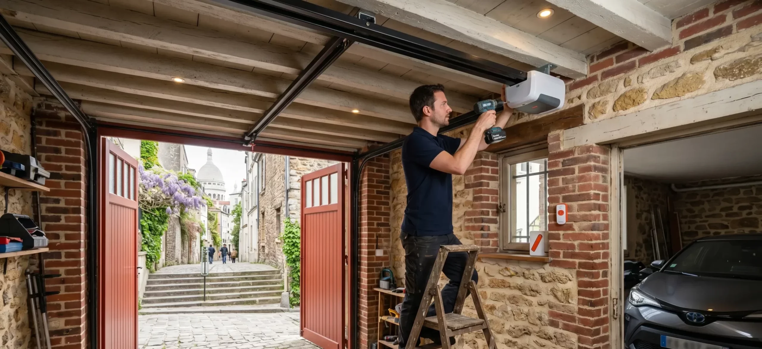 Motorisation de porte de garage à Paris 19e