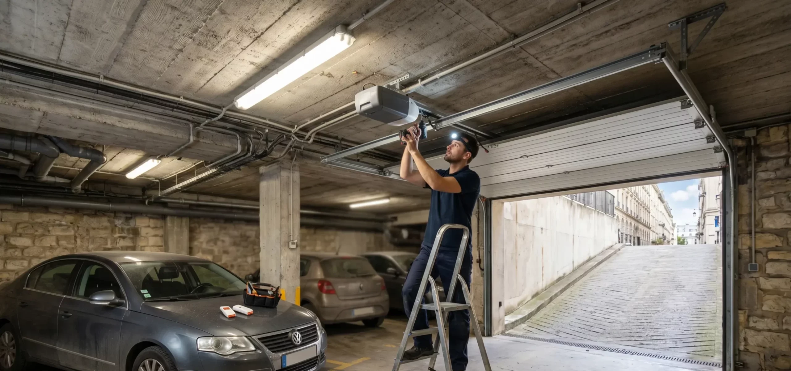 Motorisation de porte de garage à Paris 2e