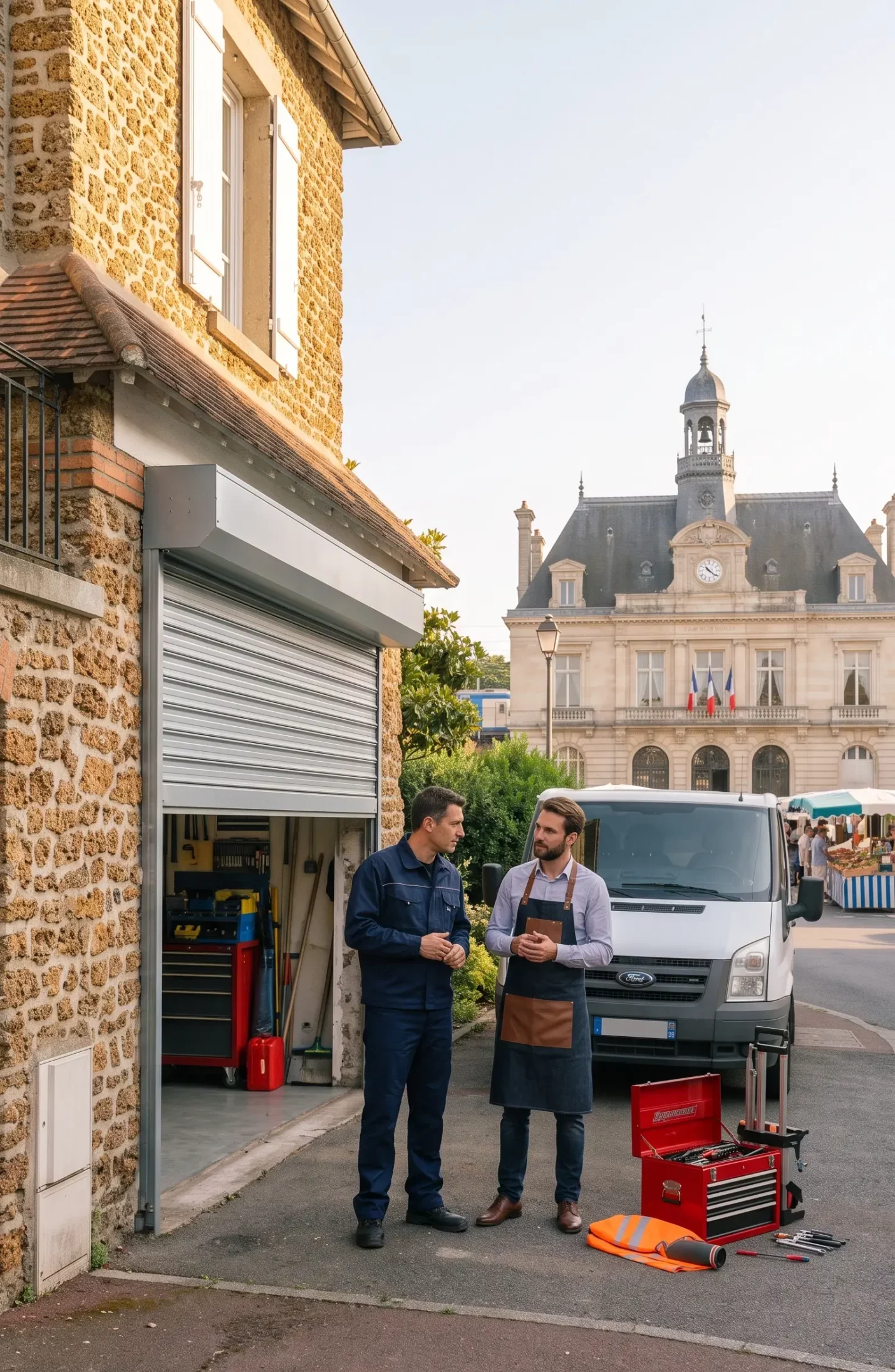 Dépannage porte de garage à Antony technicien DB Assistance RER B parc Heller