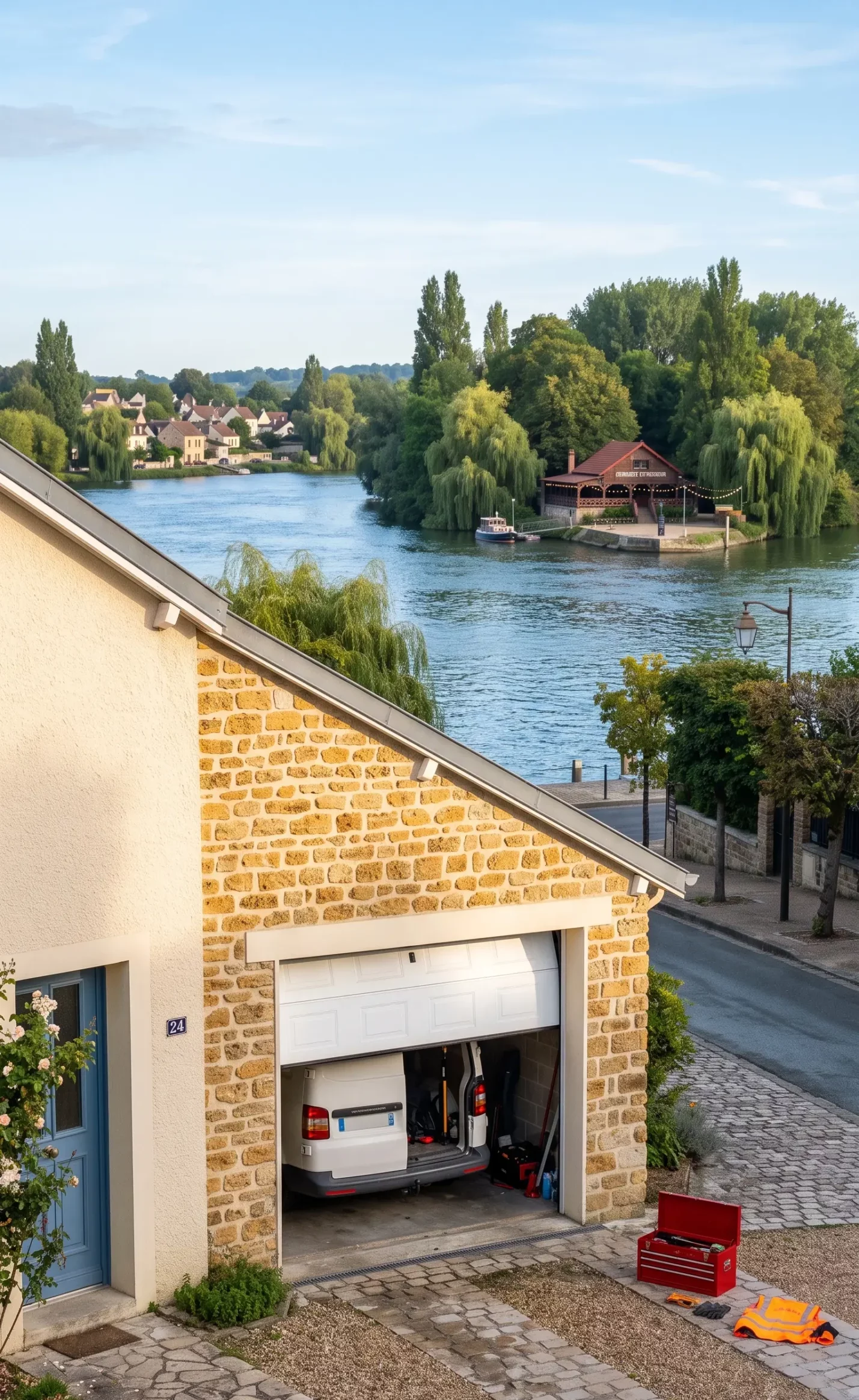 Dépannage porte de garage à Chatou porte sectionnelle bloquée pavillon meulière île des Impressionnistes Seine