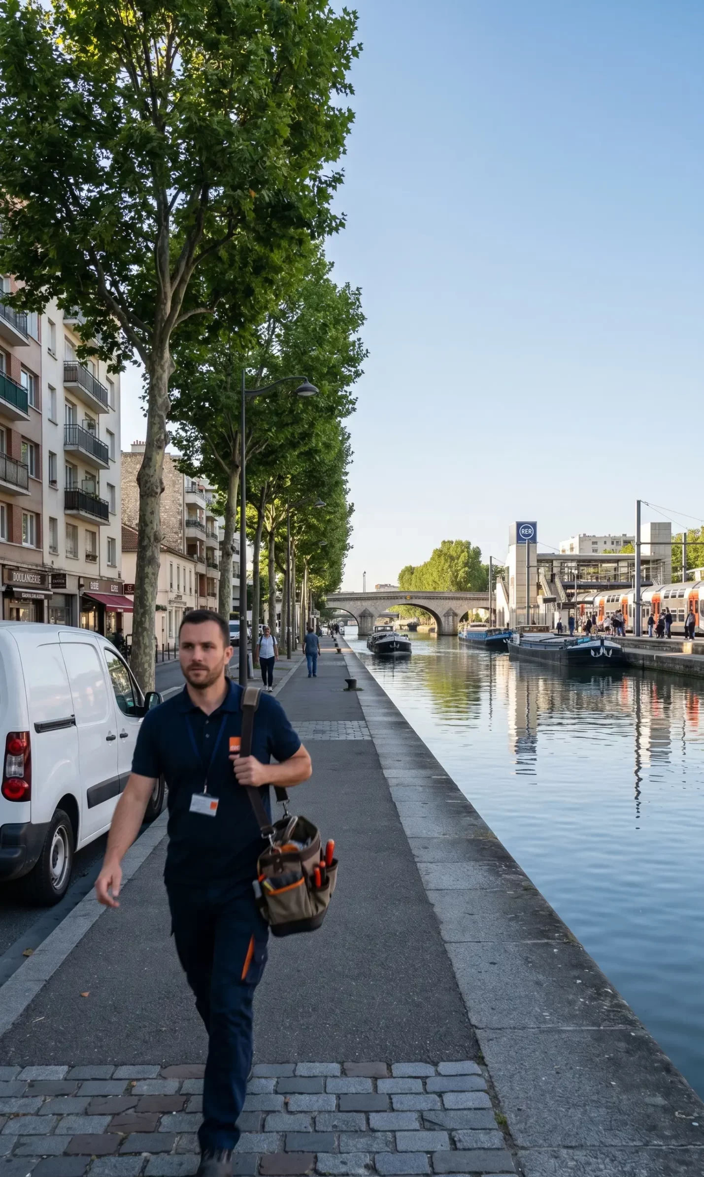 Technicien DB Assistance réparant une porte de garage à Choisy-le-Roi