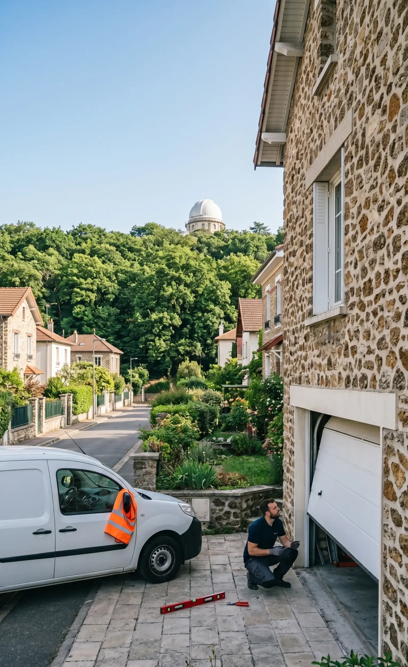 Dépannage porte de garage à Clamart porte sectionnelle bloquée pavillon meulière forêt