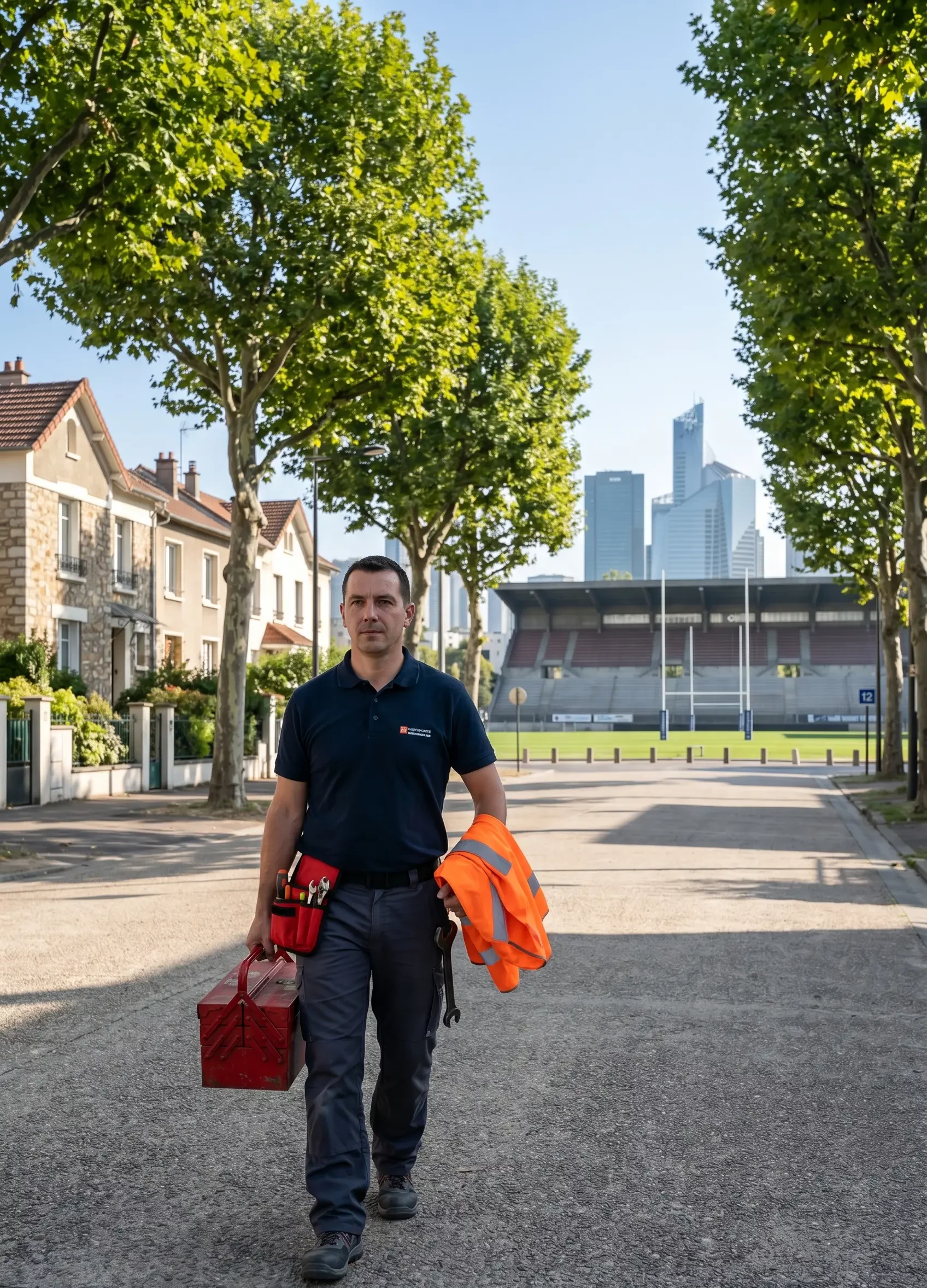 Dépannage porte de garage à Colombes technicien DB Assistance avenue stade olympique