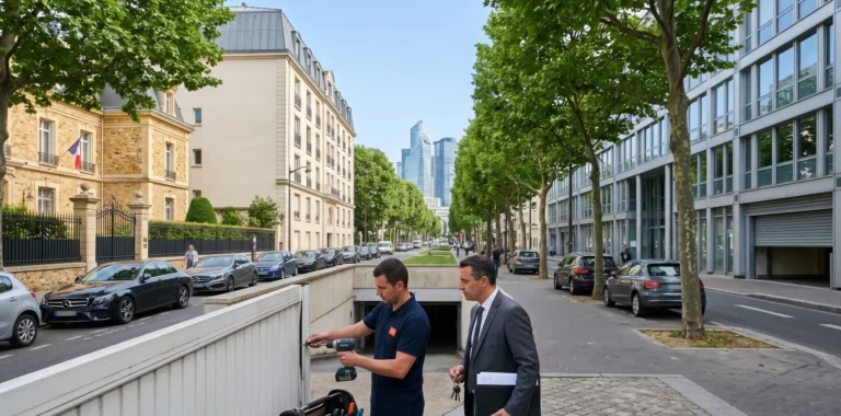Dépannage porte de garage dans les Hauts-de-Seine, intervention particuliers entreprises syndics de La Défense à la Seine