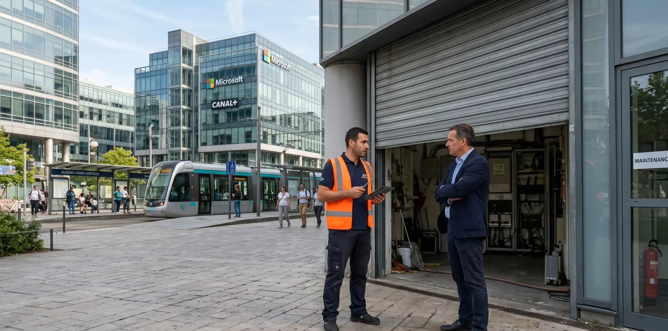 Dépannage porte de garage à Issy-les-Moulineaux dépannage rideau métallique bureaux tramway T2