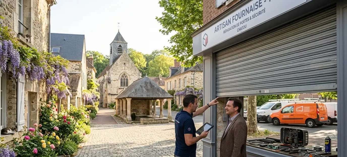 Dépannage porte de garage à Louveciennes dépannage rideau métallique commerce village église