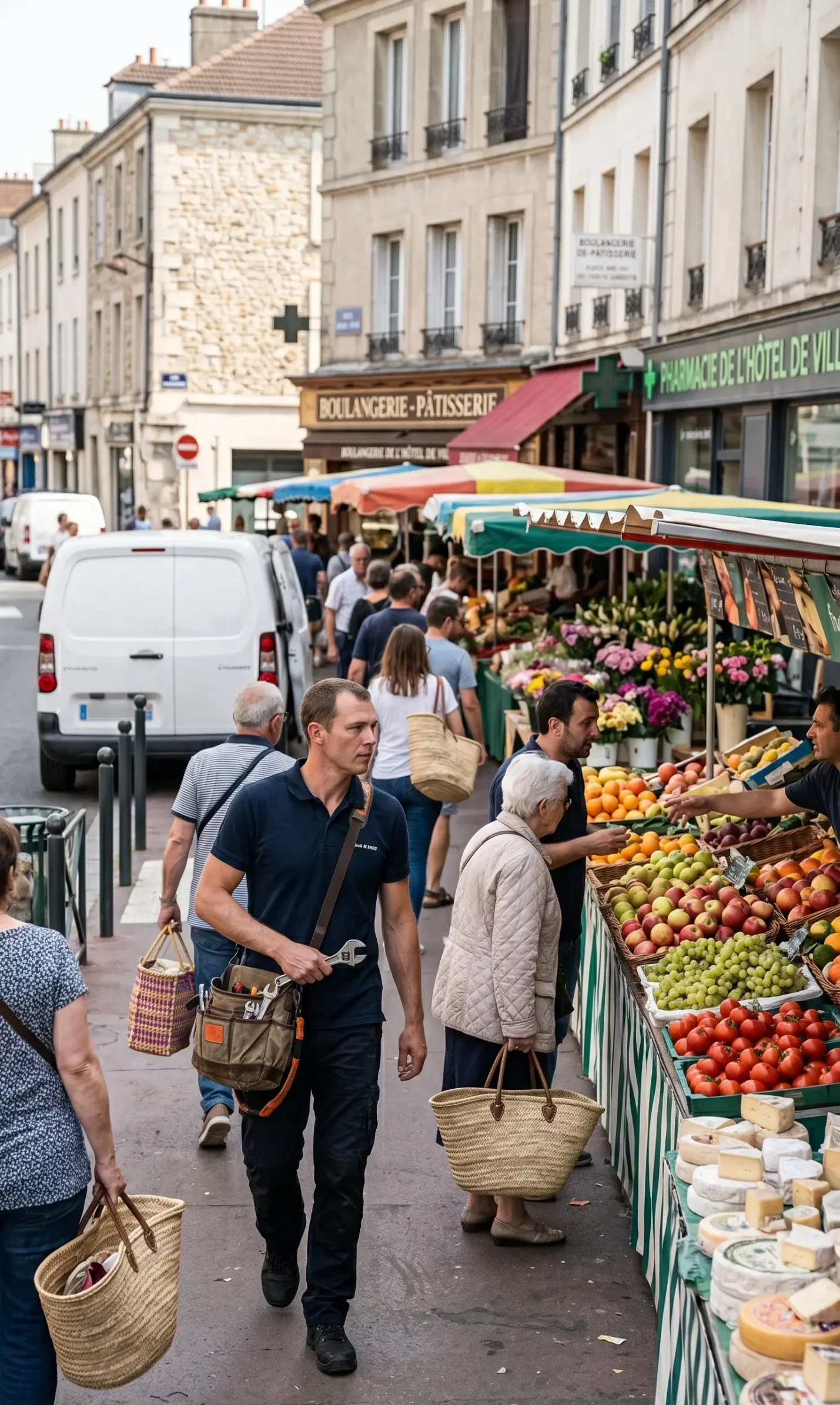 Technicien DB Assistance réparant une porte de garage à Maisons-Alfort