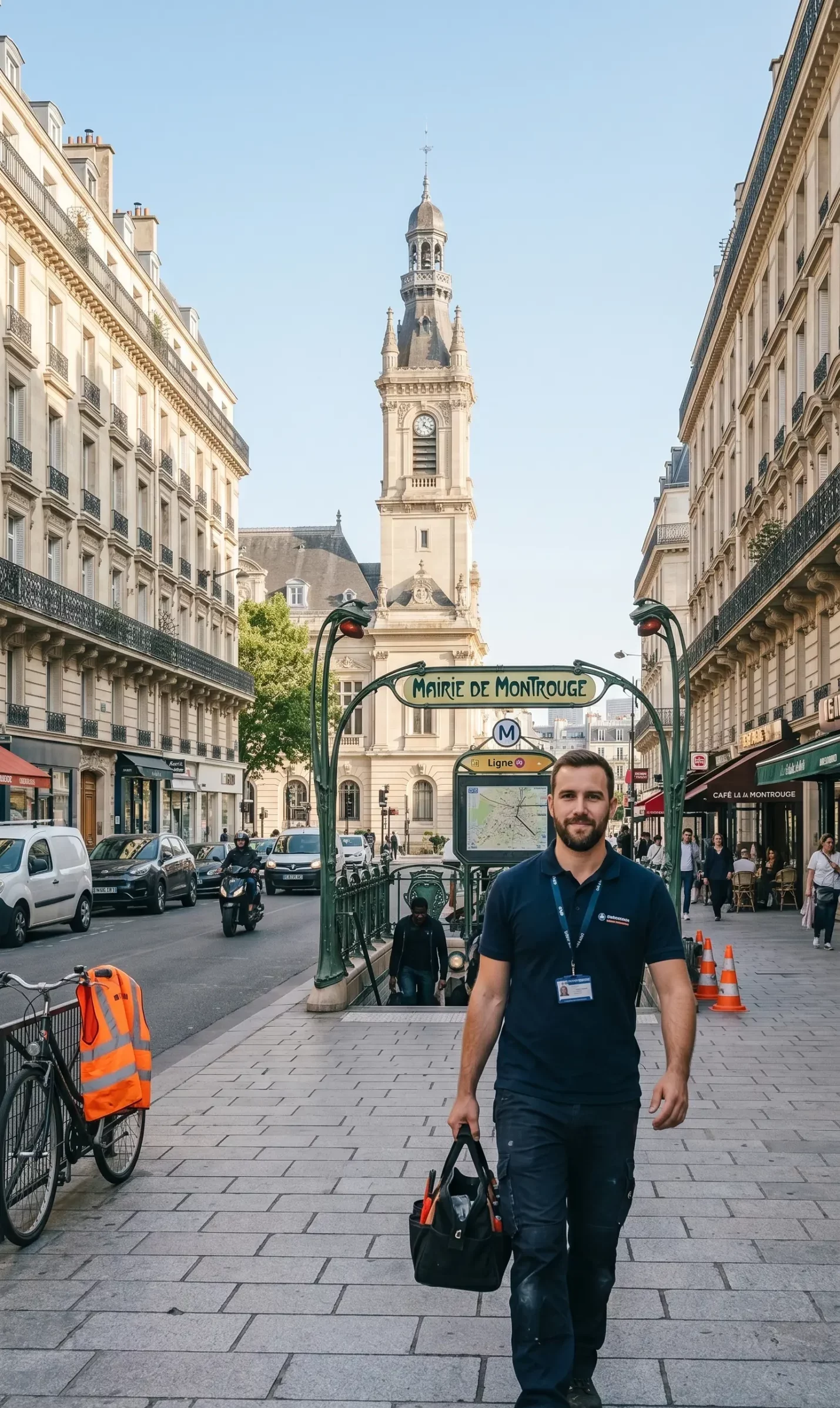 Dépannage porte de garage à Montrouge technicien DB Assistance métro ligne 4 beffroi