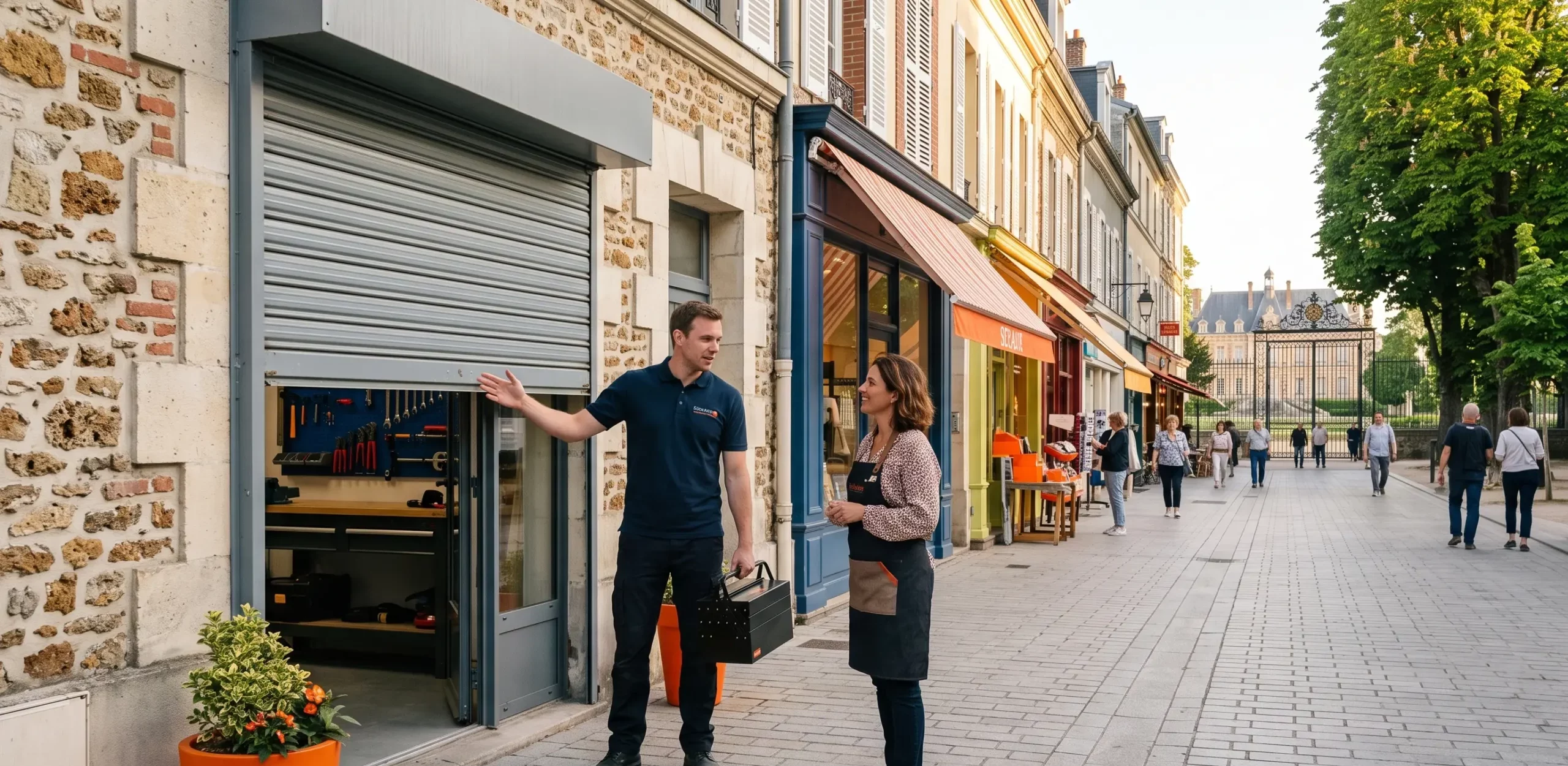 Dépannage porte de garage à Sceaux dépannage rideau métallique commerce rue piétonne parc