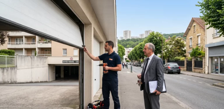 Dépannage porte de garage dans le Val-d'Oise, intervention particuliers entreprises syndics de Cergy à la vallée de l'Oise