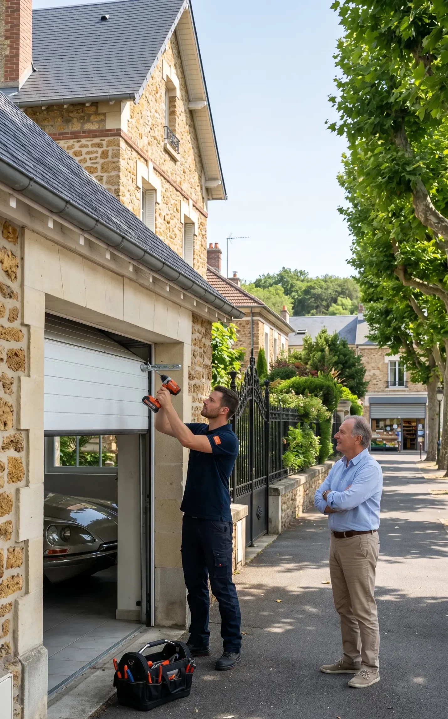 Dépannage porte de garage dans les Yvelines, intervention particuliers et professionnels de Versailles à Saint-Quentin