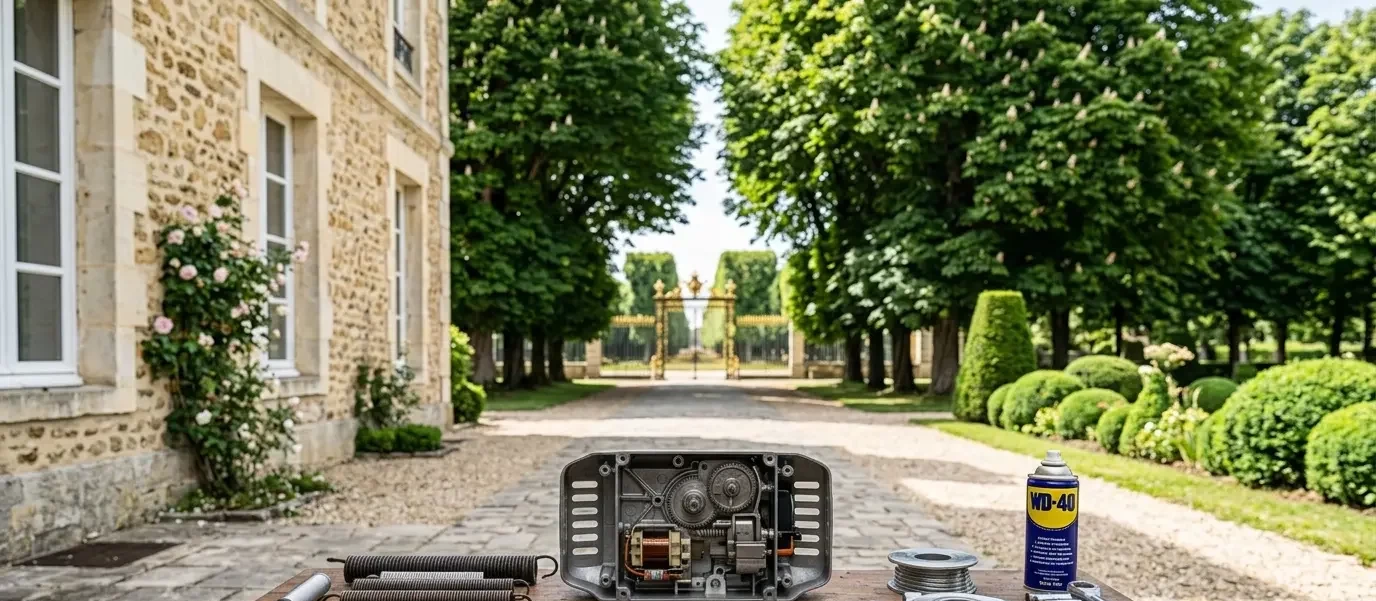 Dépannage porte de garage au Chesnay pièces certifiées toutes marques pavillon château Versailles