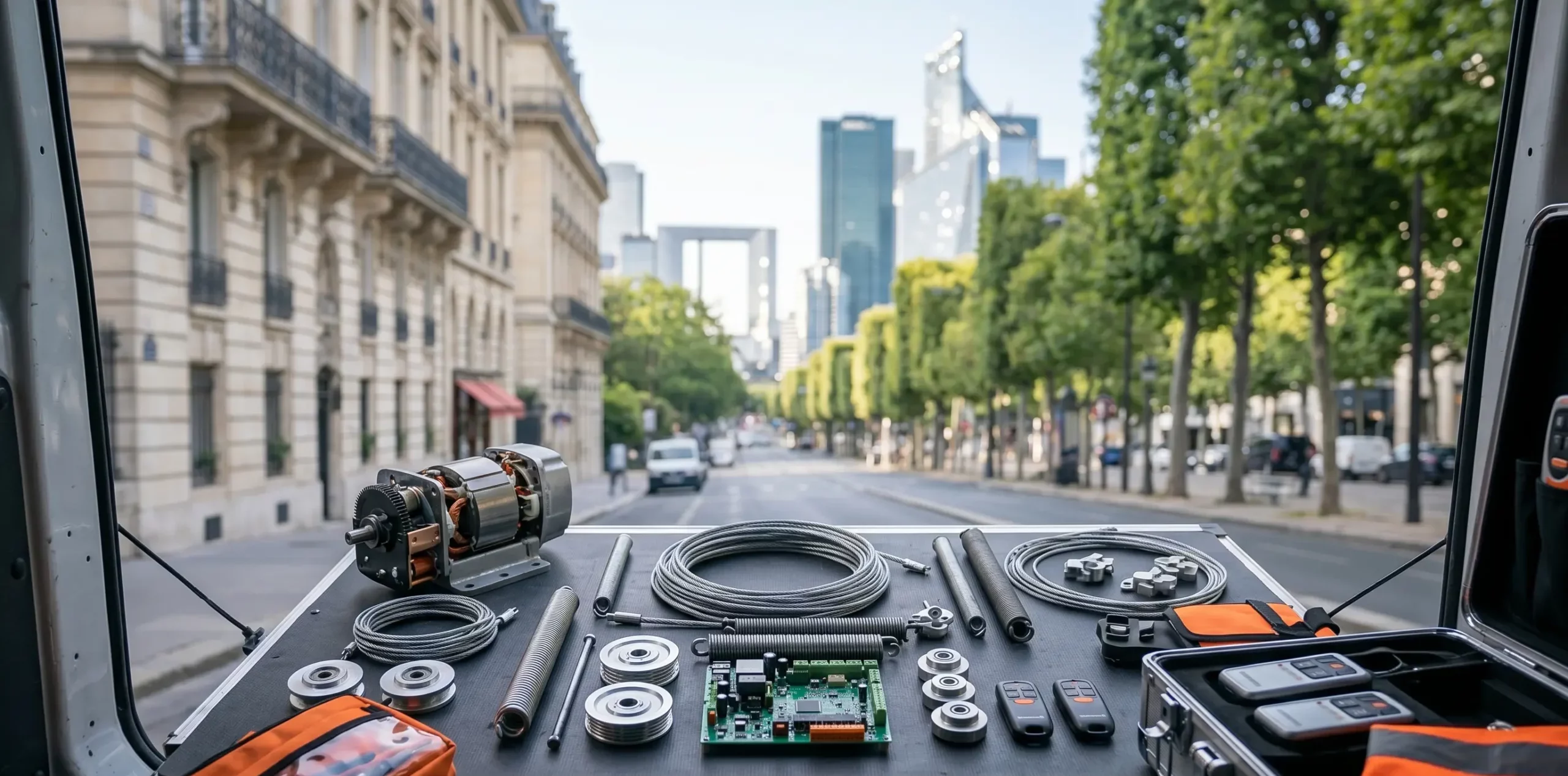 Dépannage porte de garage à Levallois-Perret pièces certifiées toutes marques avenue La Défense