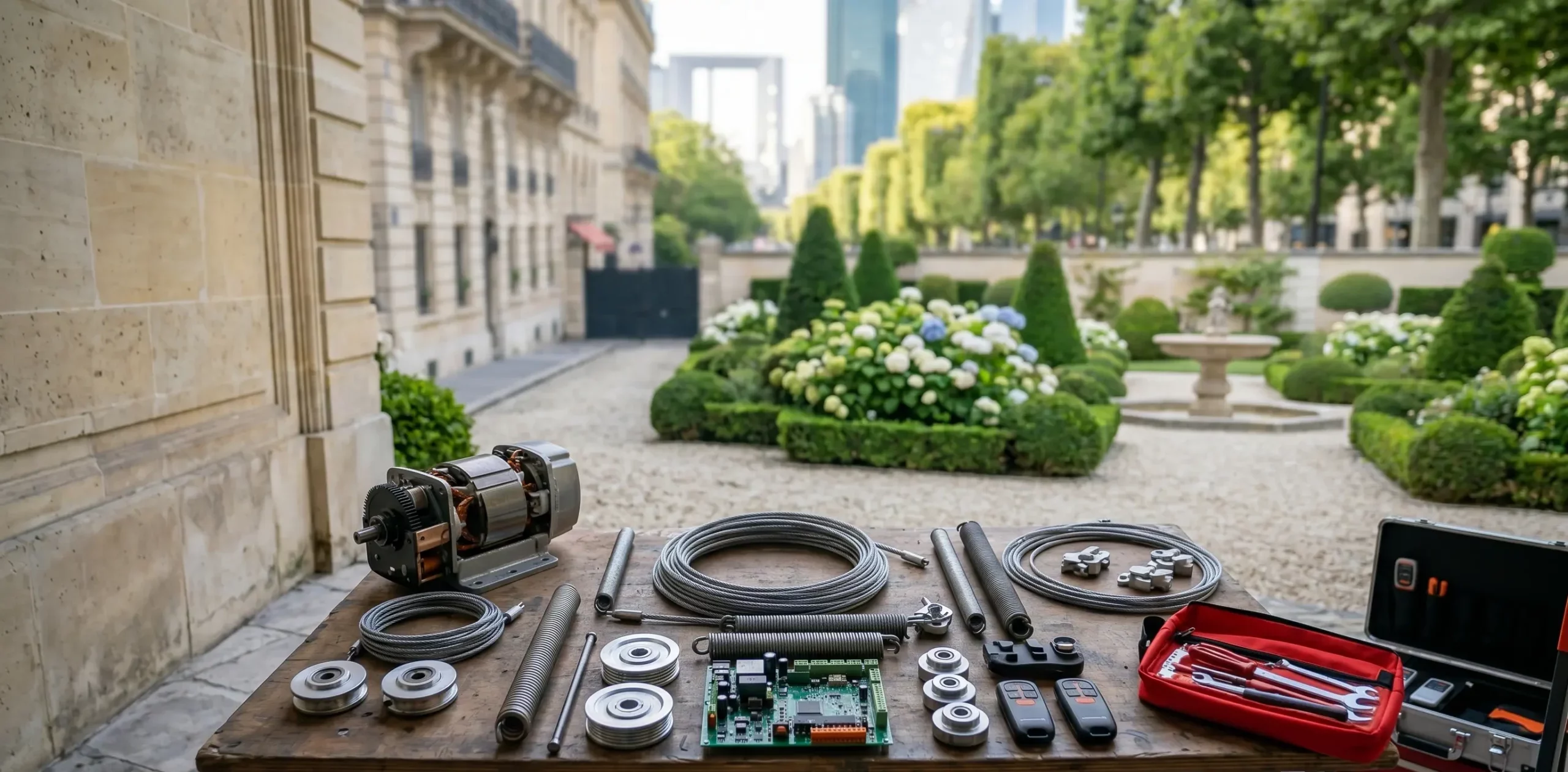 Dépannage porte de garage à Neuilly-sur-Seine pièces certifiées toutes marques hôtel particulier Grande Arche