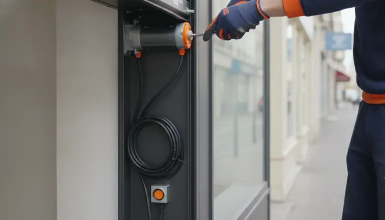 Motorisation de rideau métallique à Clamart