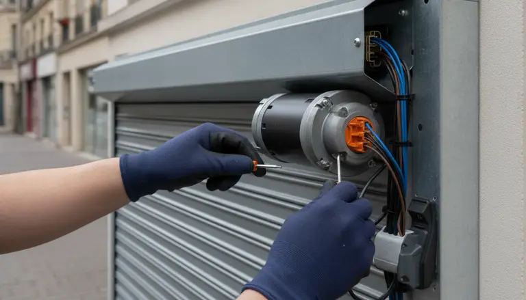Motorisation de rideau métallique à Thiais